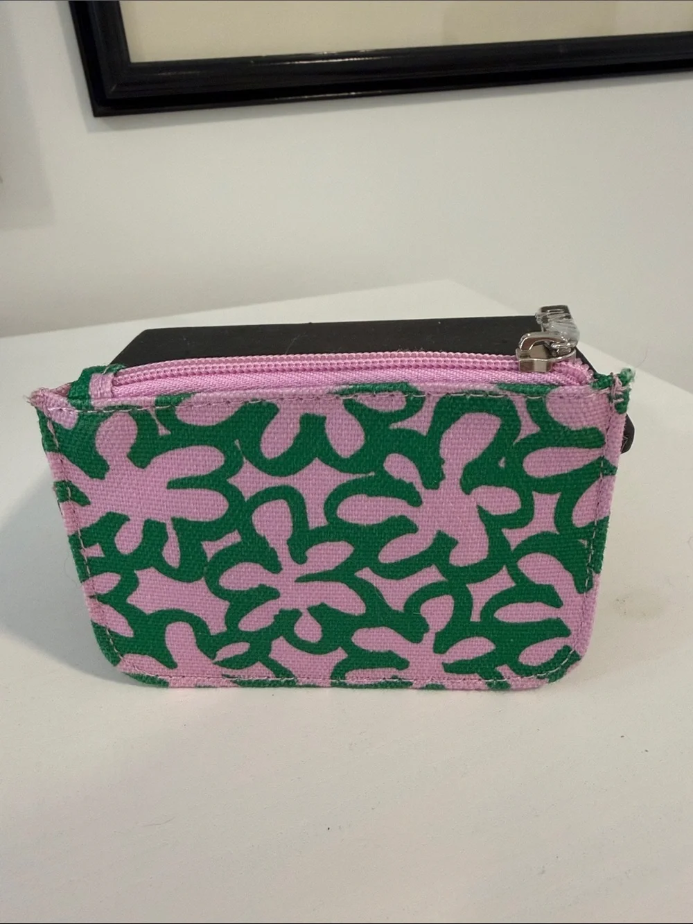 Marimekko for Clinique Pink & Green Floral Credit Card Pouch Wallet